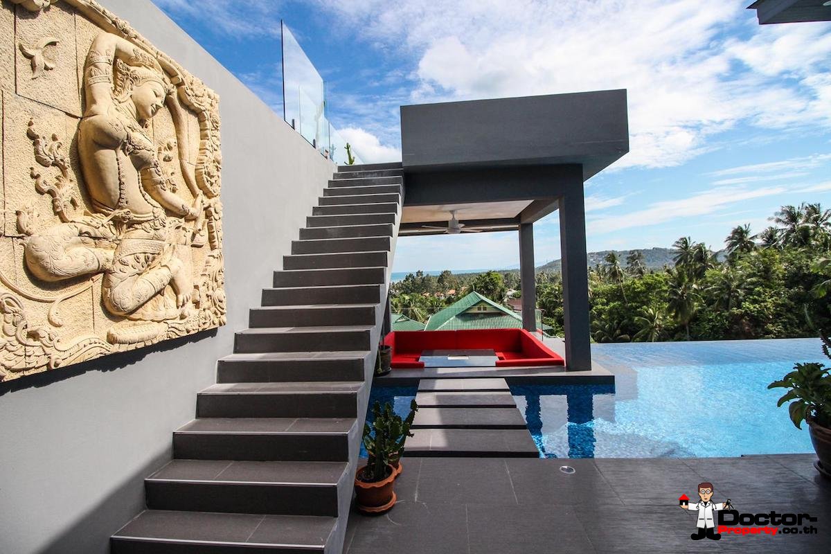 New 3 Bedroom Pool Villas, Sea View - Bo Phut, Koh Samui - For Sale